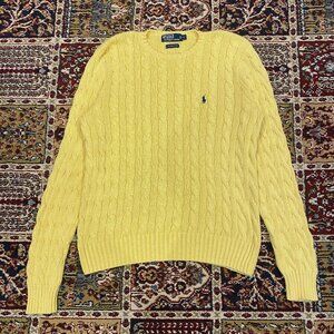 Vintage Polo Ralph Lauren pima cotton cable knit sweater`